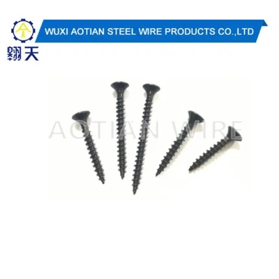 Parafusos para drywall de rosca fina.