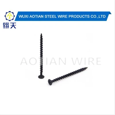 Parafusos para drywall de fosfato preto.